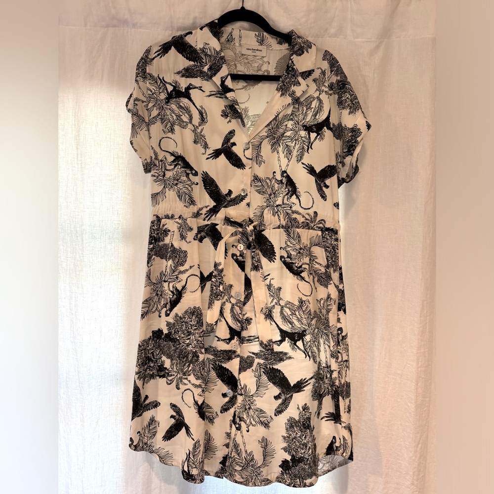 Nina Kendosa black and white print dress OS